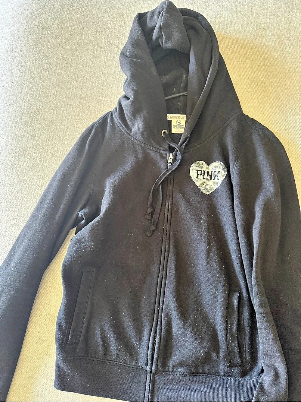 VS PINK Full Zip Sequin Hoodie